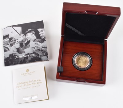 Lot 59 - 2022 Royal Mint, Gold Proof Two Pounds Coin, The Life and Legacy of Dame Vera Lynn.