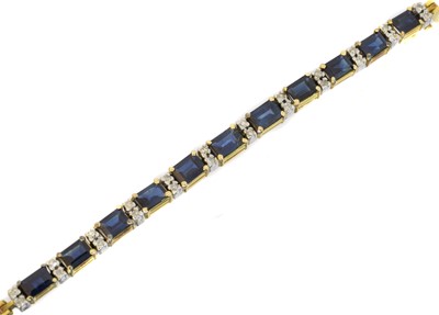 Lot 44 - A sapphire and diamond bracelet