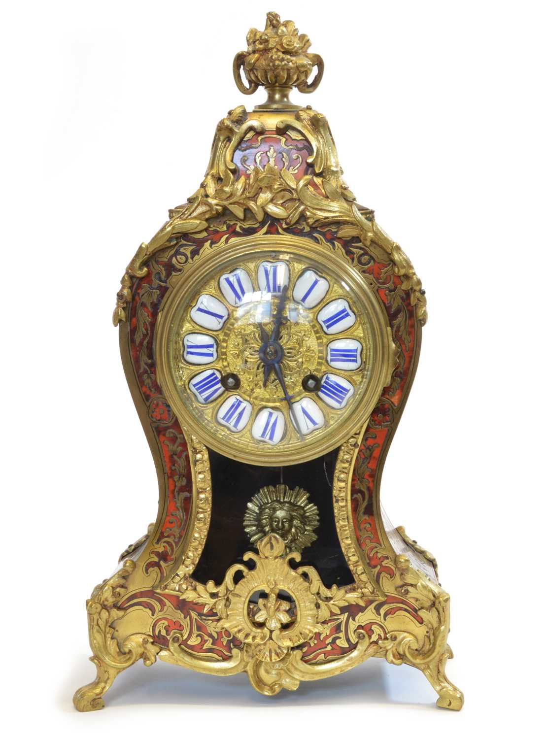 Lot 19th Century French Boulle mantel clock