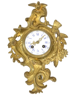Lot Late 19th century French Cartel Wall Clock