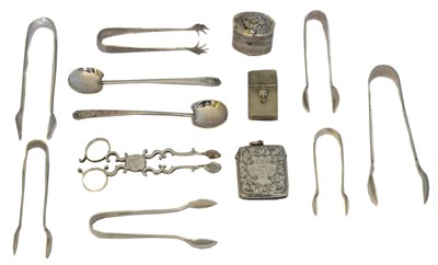 Lot 110 - A selection of silver and white metal items