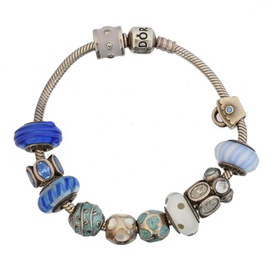 Lot 39 - A silver Pandora charm bracelet