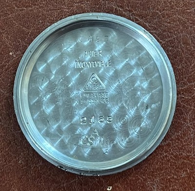 Lot 306 - A 1940s Omega British Civil Service India manual wind wristwatch