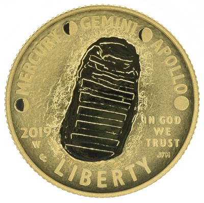 Lot 42 - 2019 Apollo 11 50th Anniversary Gold Coin, loose.