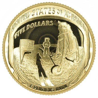 Lot 42 - 2019 Apollo 11 50th Anniversary Gold Coin, loose.