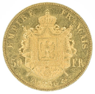 Lot 125 - France, Napoleon III, 50 Francs, 1856.