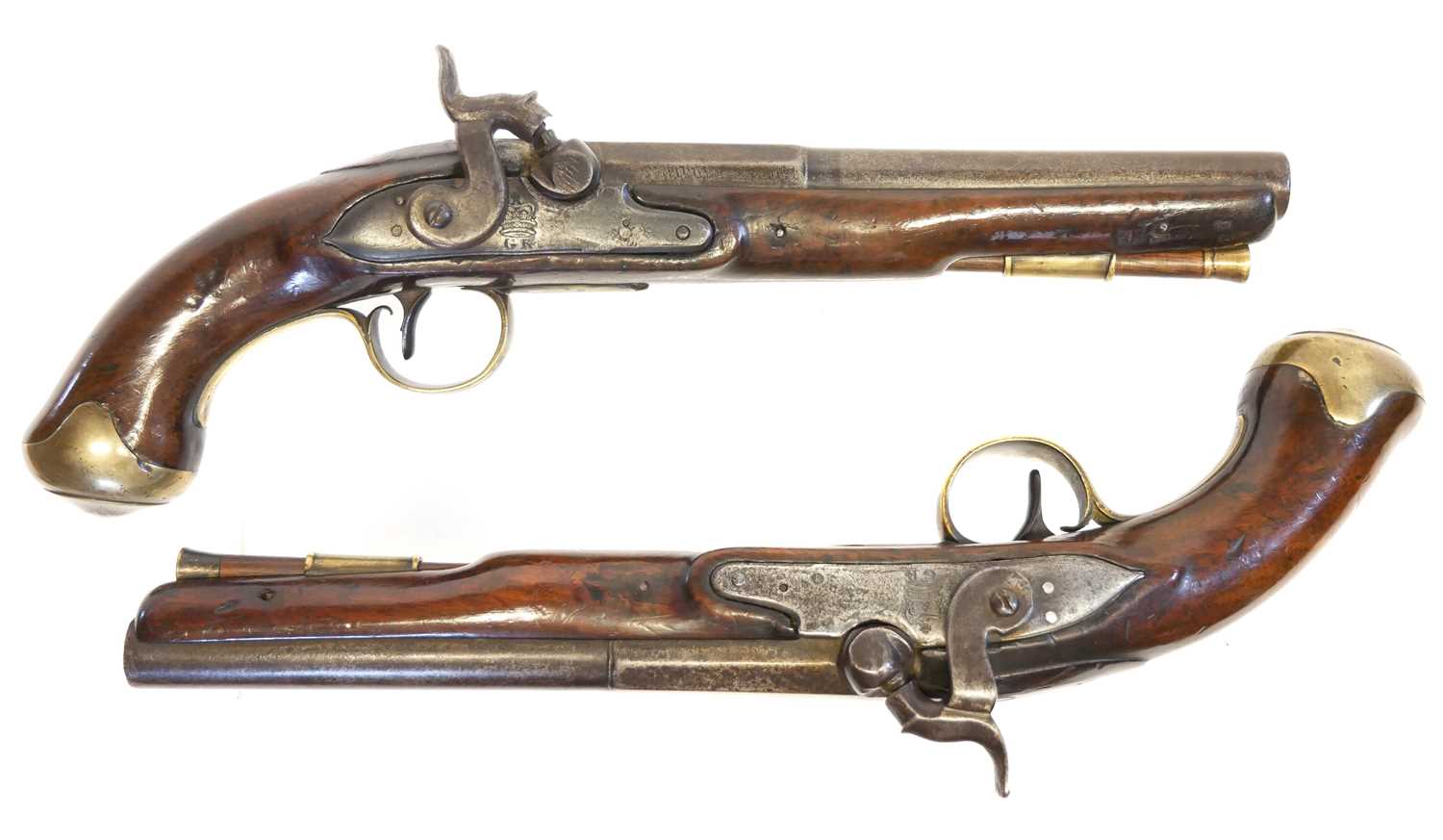 Lot 20 - Pair of .700 calibre percussion belt pistols