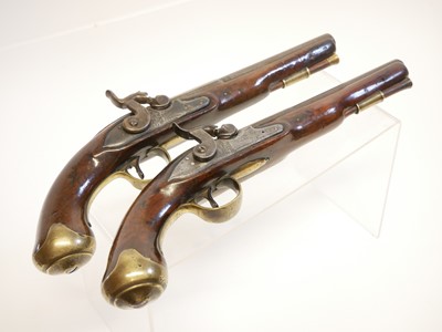 Lot 20 - Pair of .700 calibre percussion belt pistols