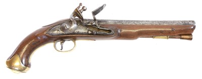 Lot 20 - Flintlock East India Company light dragoon type pistol
