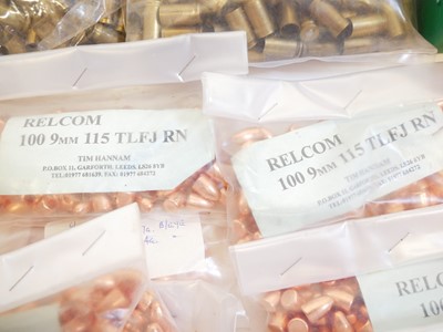 Lot 433 - 9mm Luger reloading supplies and dies LICENCE REQUIRED