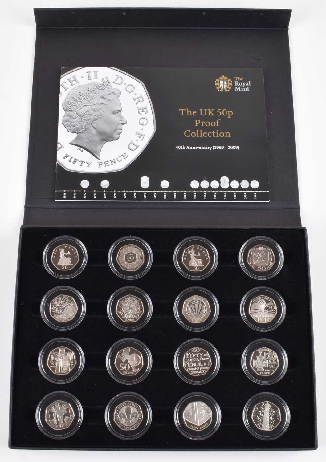 Lot 90 - UK 50p Proof Coin Collection 40th Anniversary (including Kew Gardens).