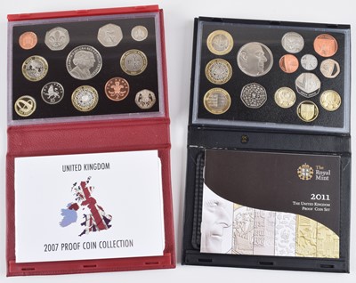 Lot 87 - Four Royal Mint Annual Proof Coin Collections to include 2007, 2010 and 2011(2).