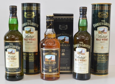 Lot 76 - 3 bottles Collection of The Famous Grouse Superior Whisky and Vintage Malt Whisky