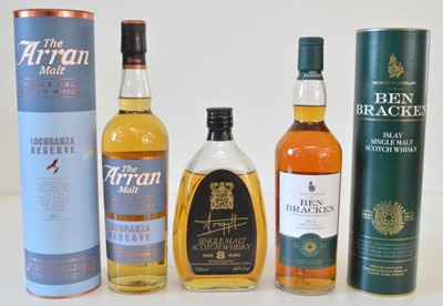 Lot 115 - Mixed Lot Islay, Arran and Argyll Single Malt Whisky