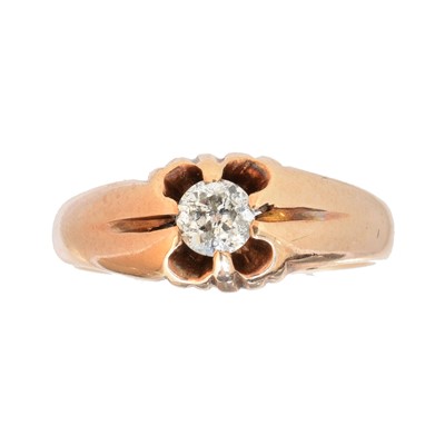 Lot 170 - A Victorian diamond single stone ring