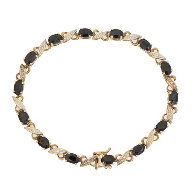 Lot 34 - A sapphire and diamond bracelet