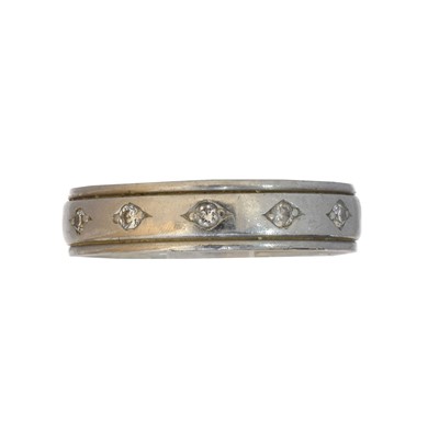 Lot 128 - A Tiffany & Co. platinum diamond band ring