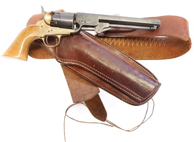 Lot 87 - Deactivated replica of a Colt Navy .36 percussion revolver and rig