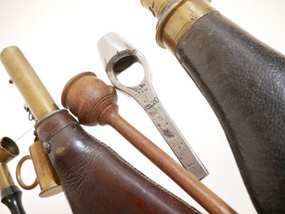 Lot 470 - Collection of powder flasks and measures