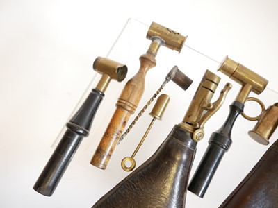 Lot 470 - Collection of powder flasks and measures