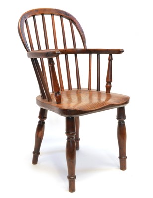 Lot Childrens Yew and Elm Windsor Chair
