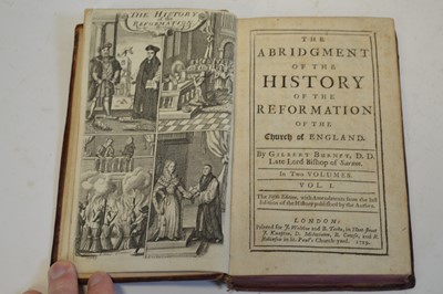 Lot The Abridgement of the History of the Reformation of the Church of England