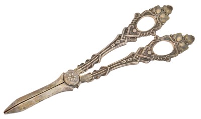 Lot 92 - A pair of Victorian silver grape scissors