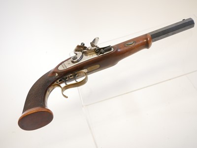 Lot 334 - W. Parker .45 flintlock pistol LICENCE REQUIRED