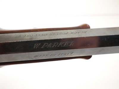 Lot 334 - W. Parker .45 flintlock pistol LICENCE REQUIRED