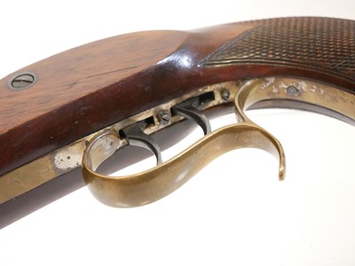 Lot 334 - W. Parker .45 flintlock pistol LICENCE REQUIRED