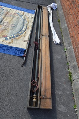 Lot Mid 19th century double-sided hand-painted Freemasons lodge banner