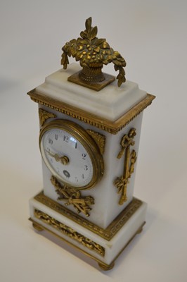 Lot 186 - Late 19th century French boudoir clock
