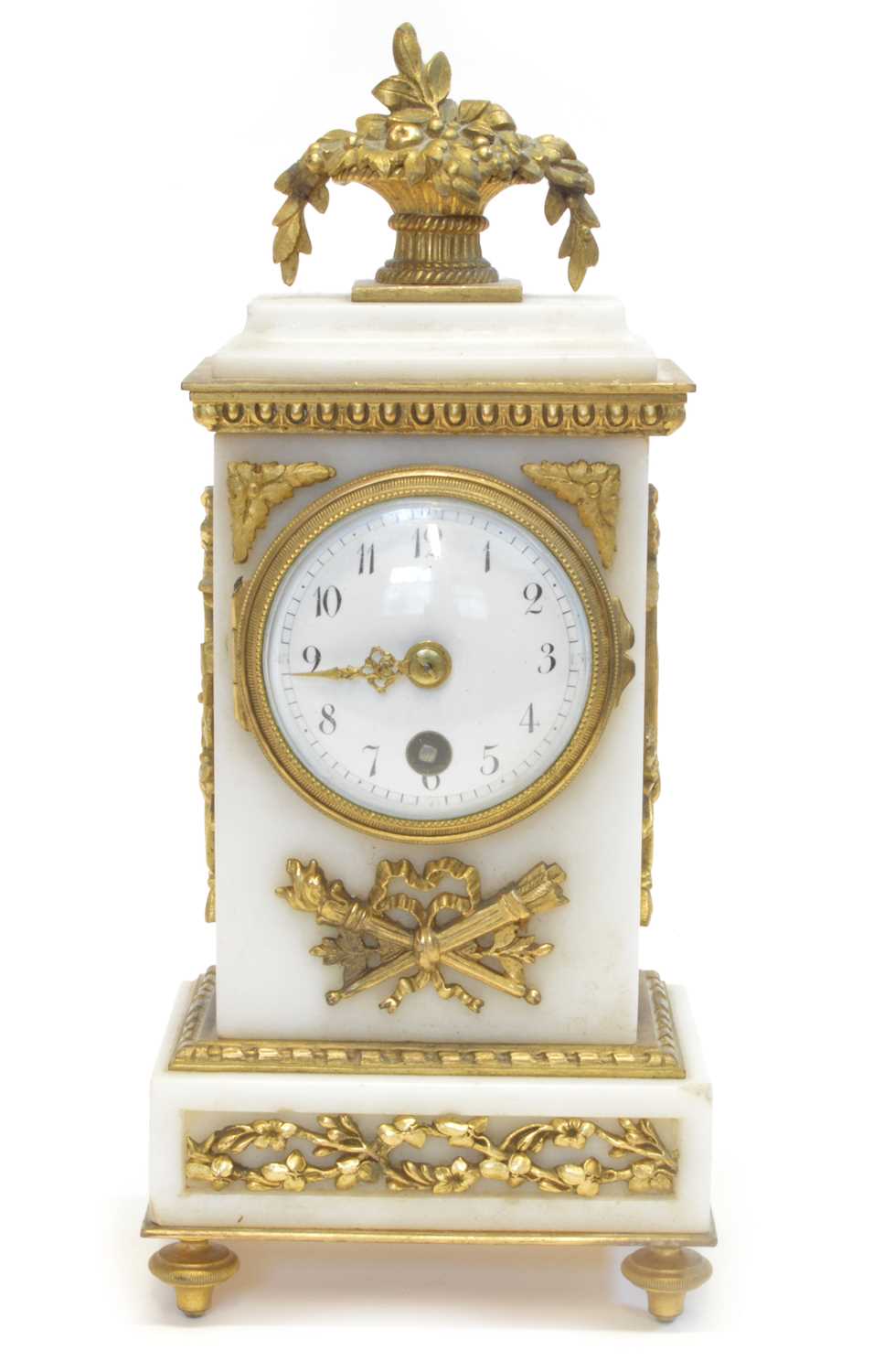 Lot 186 - Late 19th century French boudoir clock