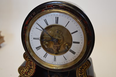 Lot 19th century French boulle swing pendulum mantel clock