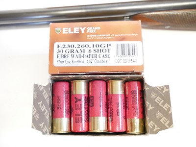 Lot 465 - BSA 12 bore side by side shotgun with ammunition LICENCE REQUIRED