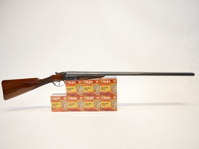 Lot 465 - BSA 12 bore side by side shotgun with ammunition LICENCE REQUIRED
