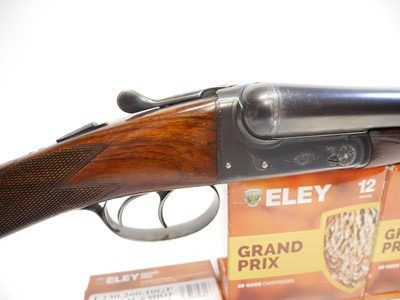 Lot 465 - BSA 12 bore side by side shotgun with ammunition LICENCE REQUIRED