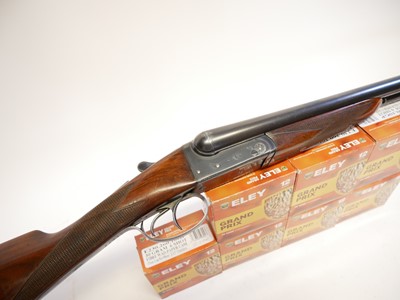 Lot 465 - BSA 12 bore side by side shotgun with ammunition LICENCE REQUIRED