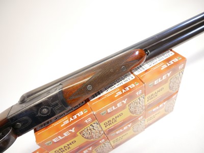 Lot 465 - BSA 12 bore side by side shotgun with ammunition LICENCE REQUIRED