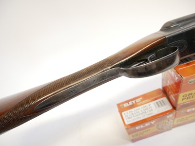 Lot 465 - BSA 12 bore side by side shotgun with ammunition LICENCE REQUIRED