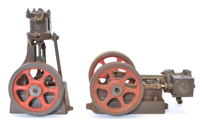 Lot 81 - Two early 20th century Stuart model steam engines