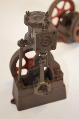 Lot 81 - Two early 20th century Stuart model steam engines