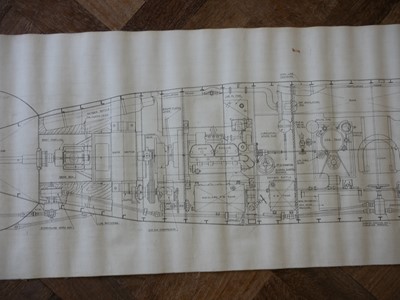 Lot 291 - Photos, plans, and documents relating to British X-Craft midget submarines. Vickers Armstrong, Barrow-in-Furness