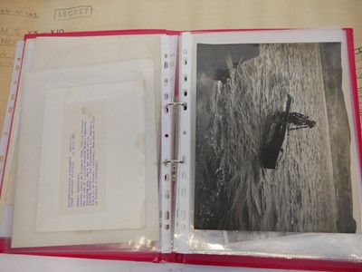 Lot 291 - Photos, plans, and documents relating to British X-Craft midget submarines. Vickers Armstrong, Barrow-in-Furness