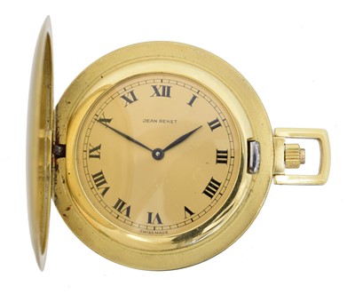 Lot 238 - An 18ct gold hunter pocket watch by Jean Renet