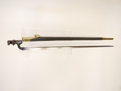 Lot 226 - Martini Henry rifle socket bayonet and scabbard