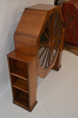 Lot 63 - Art Deco Walnut Display Cabinet