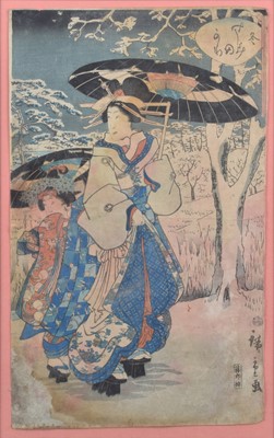 Lot 59 - Two 19th century Japanese ukiyo-e woodblock prints