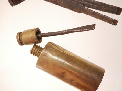 Lot 478 - Martini Henry combination tool, oil bottle, jag, cleaning rod attachment and a muzzle protector