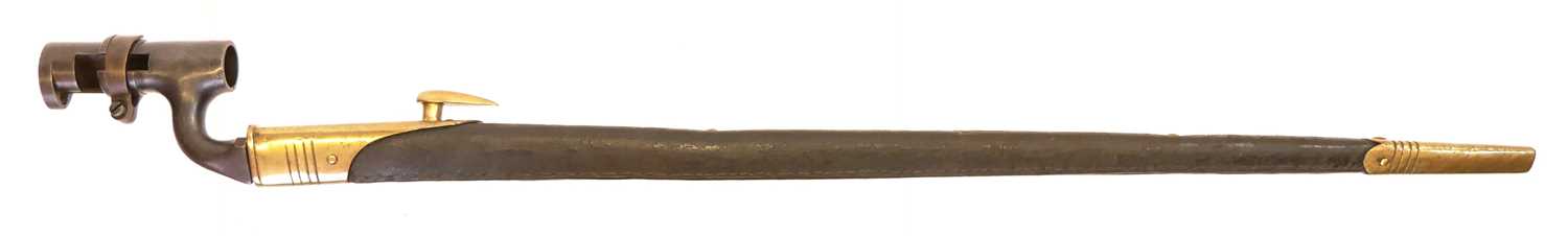 Lot 211 - British Martini Henry Pattern 1876 socket bayonet and scabbard